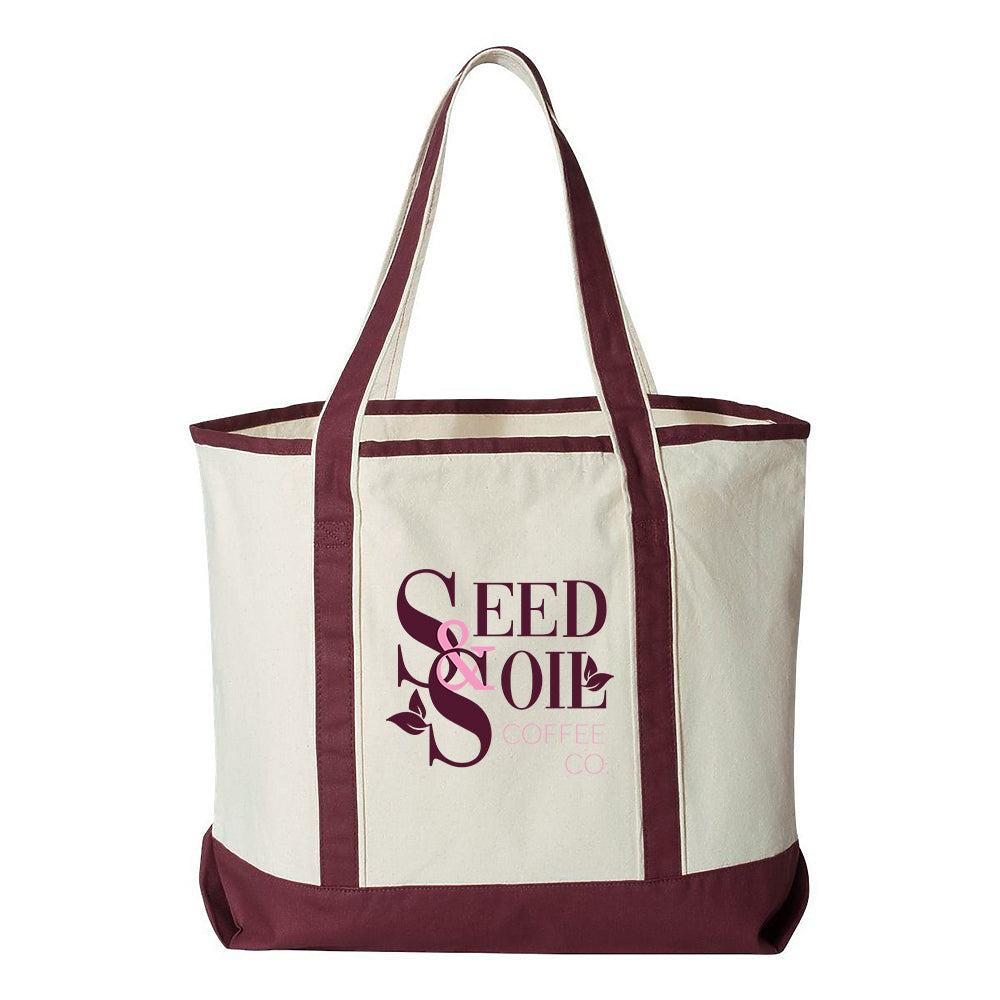 S&S Deluxe 5-Pocket Large Tote - Burgundy