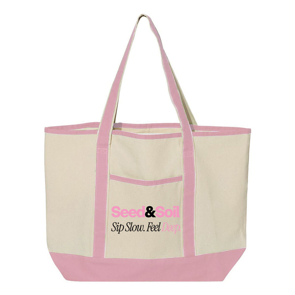 S&S Deluxe 5-Pocket Large Tote - Pink